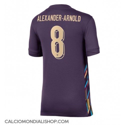 Maglie da calcio Inghilterra Alexander-Arnold #8 Seconda Maglia Femminile Europei 2024 Manica Corta